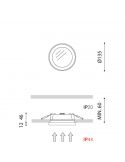 Dibujo dimensional del downlight LED Stram Mini de Arkoslight | Leonleds
