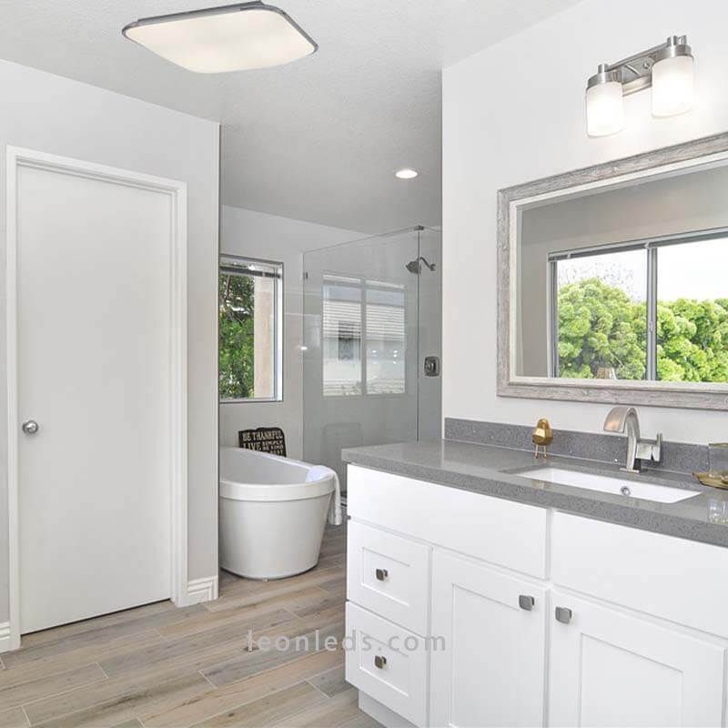 Plafón LED para Cocina Aluminio Cromado 6249 Fase | LeonLeds.com