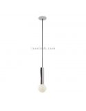 Suspension E14 Mist en acier et verre chromé
