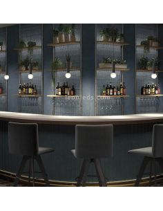 Suspension E14 Mist en acier et verre noir 2