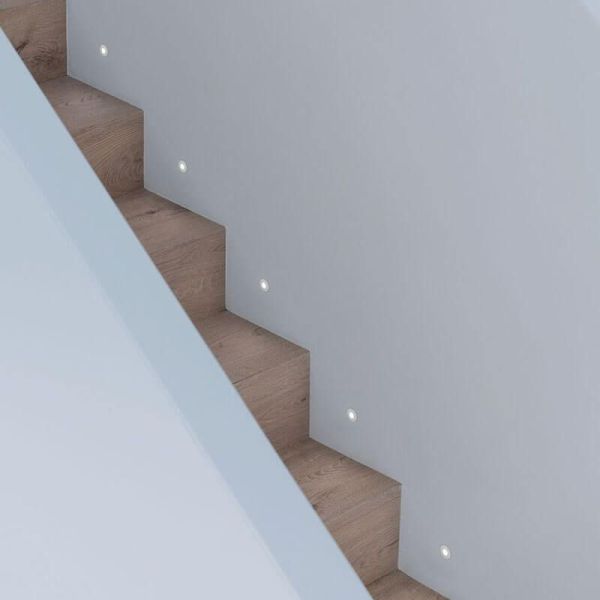 Balizas de suelo Step XS foto ambiente escaleras Arkoslight | Leonleds
