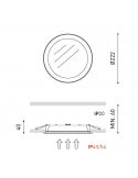 Dimensiones del downlight LED Mix de Arkoslight | LeónLeds