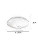 Dimensiones del Plafón con sensor 6W Mauve PIR blanco marca Philips | LeonLeds