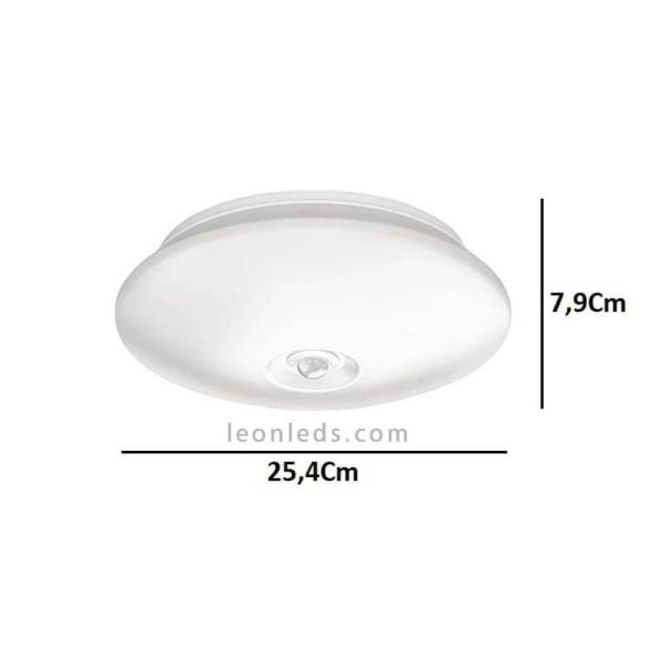 Dimensiones del Plafón con sensor 6W Mauve PIR blanco marca Philips | LeonLeds