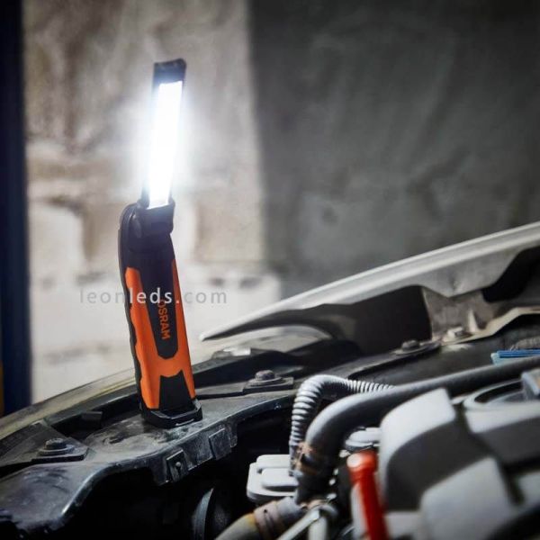 LEDinspect POCKET PRO400 Lampe de poche pliante multi-axes | Éclairage LeónLeds | Lampe de poche à base magnétique