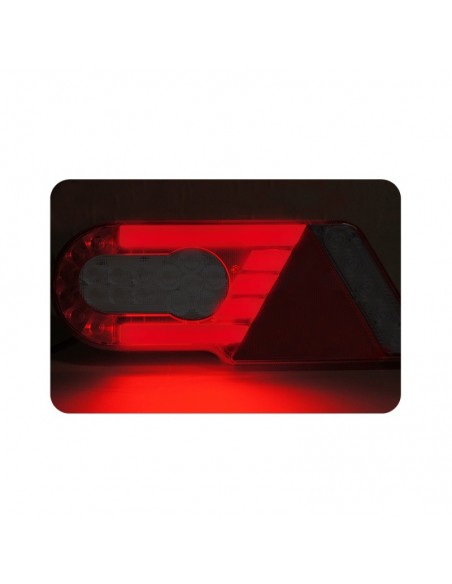 Lanterna Traseira LED com Triângulo válido para 12V e 24V, para caminhão ou carreta | Leon Iluminação LED