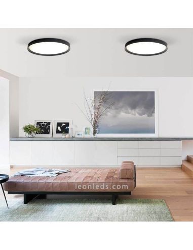 Plafon LED forma redonda serie Minsk marca ACB Iluminación foto de ambiente