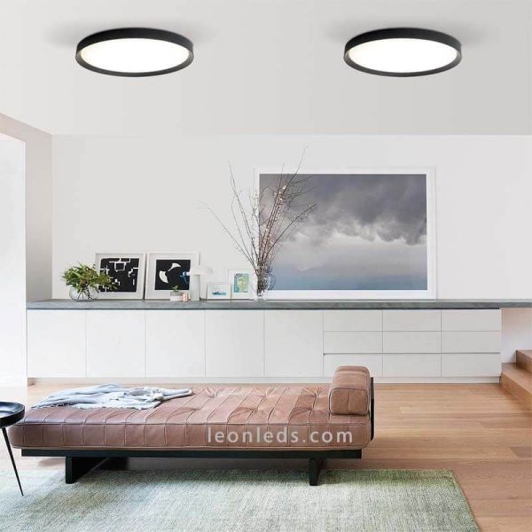 Plafon LED forma redonda serie Minsk marca ACB Iluminación foto de ambiente