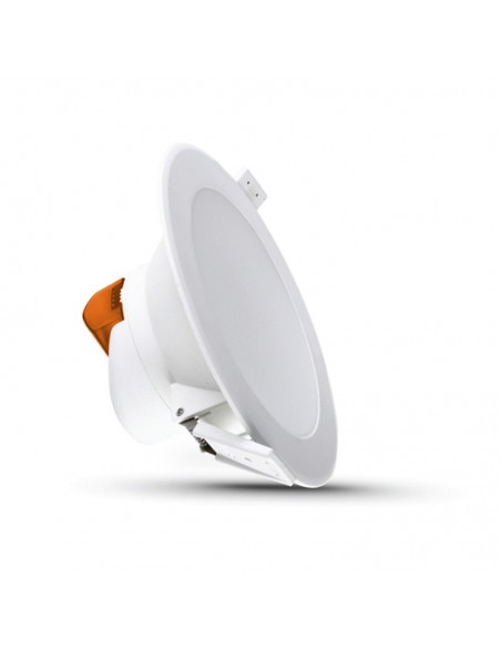 Downlight de LED 7W para sustituir Halogenos con aro de color blanco modelo Basik de Leds Factory | LeonLeds Iluminación