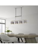 Lámpara de techo Garda 4 pantallas Gris y Dorado foto de ambiente marca Trio Lighting | LeonLeds Iluminación