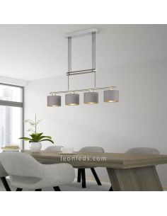 Lámpara de techo Garda 4 pantallas Gris y Dorado 305400441 Trio Lighting | LeonLeds Iluminación 2