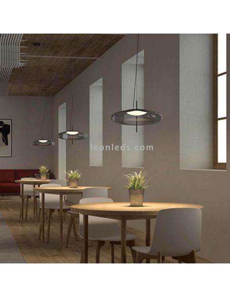 Lámparade techo LED empotrable Plat fumé LedsC4