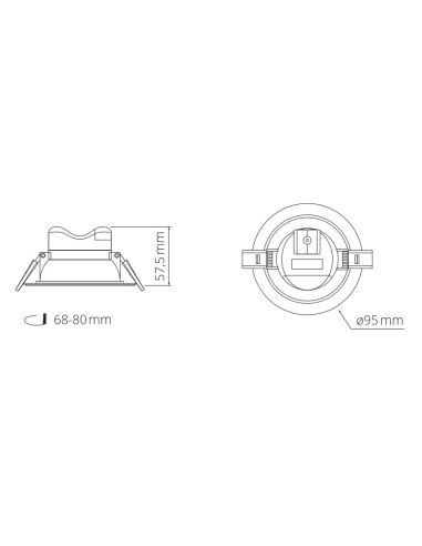 Downlight de LED 7W para sustituir Halogenos con aro de color blanco modelo Basik de Leds Factory | LeonLeds Iluminación