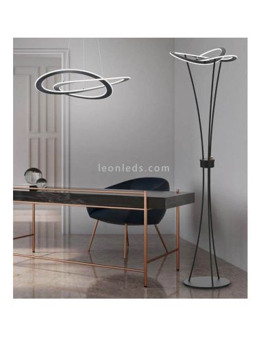 Lámpara de Techo LED estilo Moderna serie Oakland marca Trio Lighting Leonleds