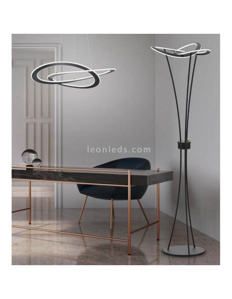 Lâmpada de teto LED de estilo moderno série Oakland Trio Lighting marca Leonleds