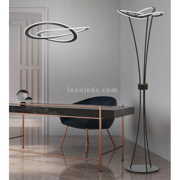 Lámpara de Techo LED estilo Moderna serie Oakland marca Trio Lighting Leonleds