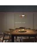 Lámpara colgante LED Plat regulable ambar LedsC4
