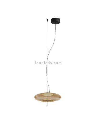 Lámpara colgante LED Plat regulable ambar