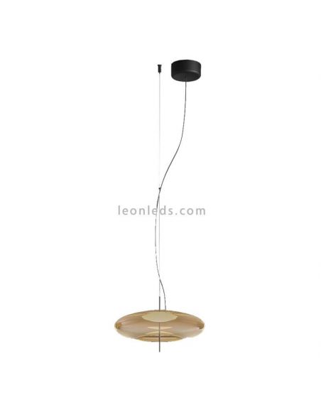 Lámpara colgante LED Plat regulable ambar