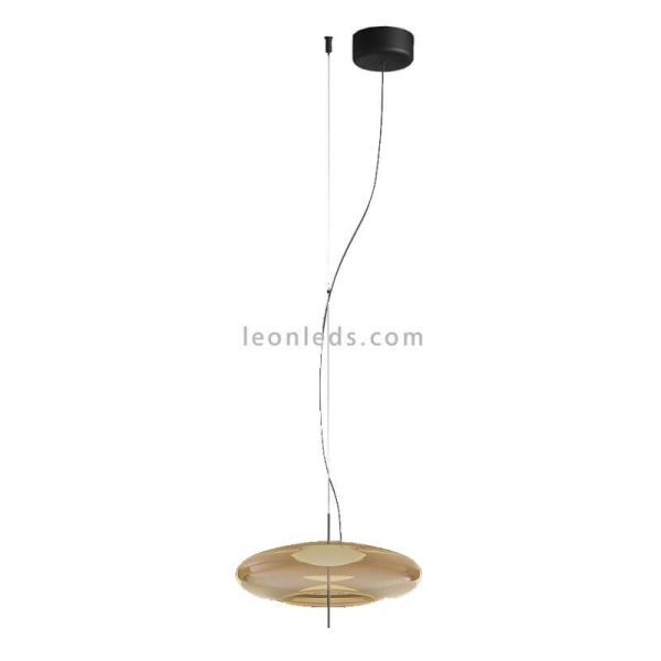 Lámpara colgante LED Plat regulable ambar