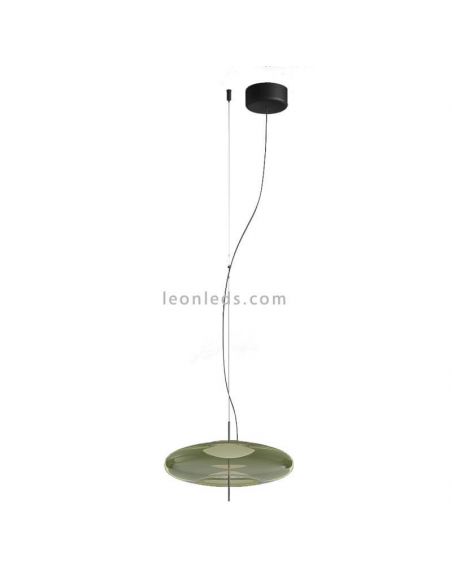 Lámpara colgante LED Plat regulable verde