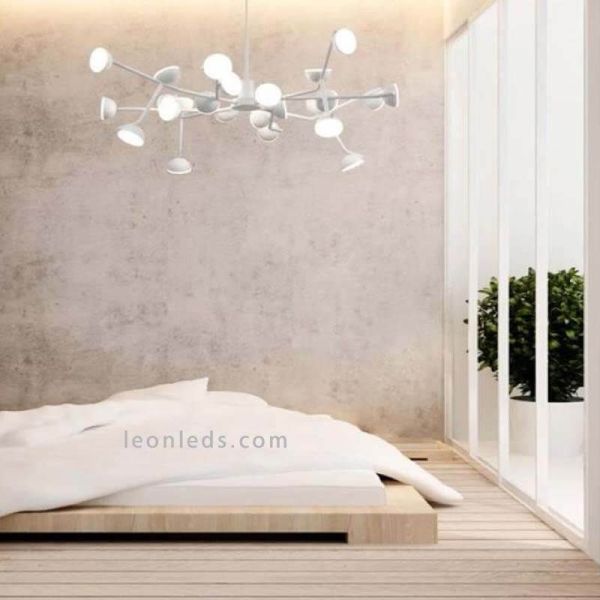 Lámpara Led colgante 6261 de la serie ADN color Blanco Mate marca Mantra | LeonLeds