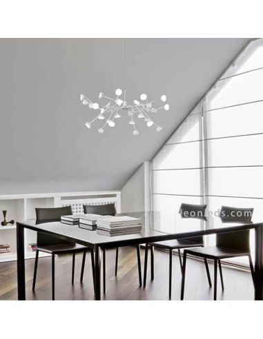 Suspensão Led para foto ambiente série ADN, cor Branco fosco, marca Mantra | Leon Iluminação LED