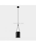 Lámpara colgante cilíndrica moderna Attic Pendant 1xE27 | LeónLeds Iluminación | color negro