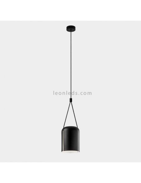 Luminária pendente cilíndrica contemporânea Attic Pendant 1xE27 | LeónIluminação Leds | cor preta