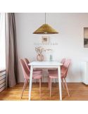 Lámpara colgante grande E27 Caribe de rattan natural LedsC4