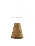 Lámpara colgante Caribe pequeña de rattan natural Ø26cm