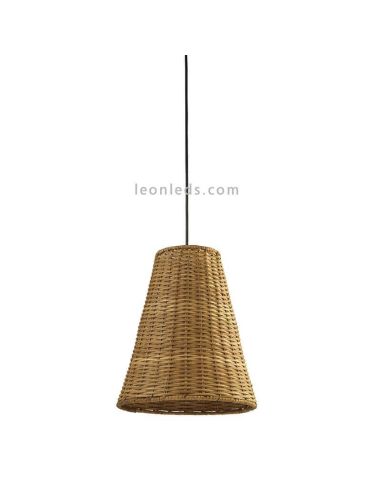 Lámpara colgante Caribe pequeña de rattan natural Ø26cm