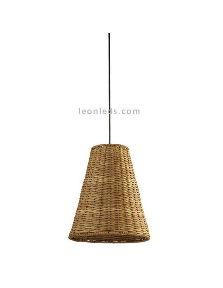 Lámpara colgante Caribe pequeña de rattan natural Ø26cm