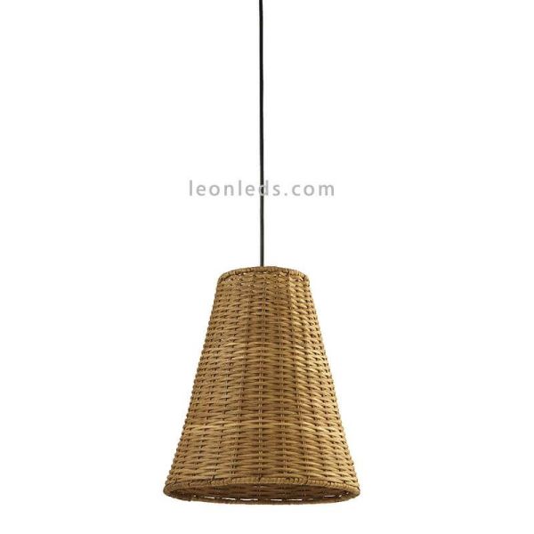 Lámpara colgante Caribe pequeña de rattan natural Ø26cm