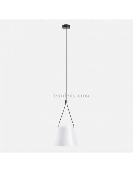 Luminária suspensa Pendente de sótão em forma de cone 1xE27 | LeónIluminação Leds | luminária branca