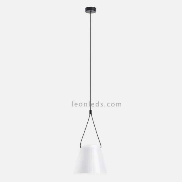 Luminária suspensa Pendente de sótão em forma de cone 1xE27 | LeónIluminação Leds | luminária branca