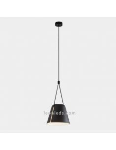 Luminária suspensa Pendente de sótão em forma de cone 1xE27 | LeónIluminação Leds | luminária preta