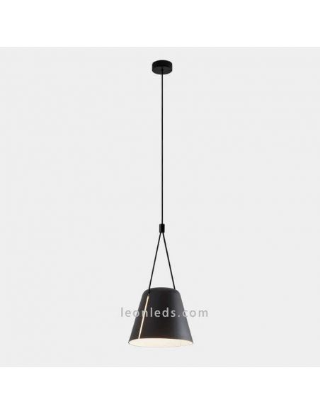 Luminária suspensa Pendente de sótão em forma de cone 1xE27 | LeónIluminação Leds | luminária preta