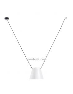 Lámpara colgante para punto de luz lateral Attic Pendant 1xE27 | LeónLeds Iluminación | Lámpara blanca