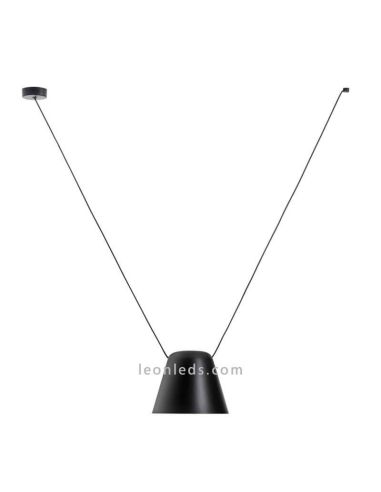 Lámpara colgante para punto de luz lateral Attic Pendant 1xE27 | LeónLeds Iluminación | Lámpara negra