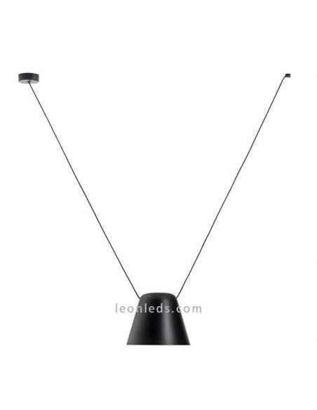 Lámpara colgante para punto de luz lateral Attic Pendant 1xE27 | LeónLeds Iluminación | Lámpara negra