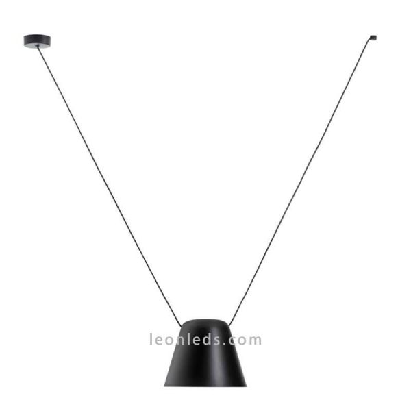 Lámpara colgante para punto de luz lateral Attic Pendant 1xE27 | LeónLeds Iluminación | Lámpara negra