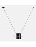 Suspension cylindrique pour source lumineuse latérale Attic Pendant 1xE27 | Éclairage LeónLeds | luminaire noir