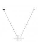 Lámpara colgante cilíndrica para punto de luz lateral Attic Pendant 1xE27 | LeónLeds Iluminación | Luminaria blanca