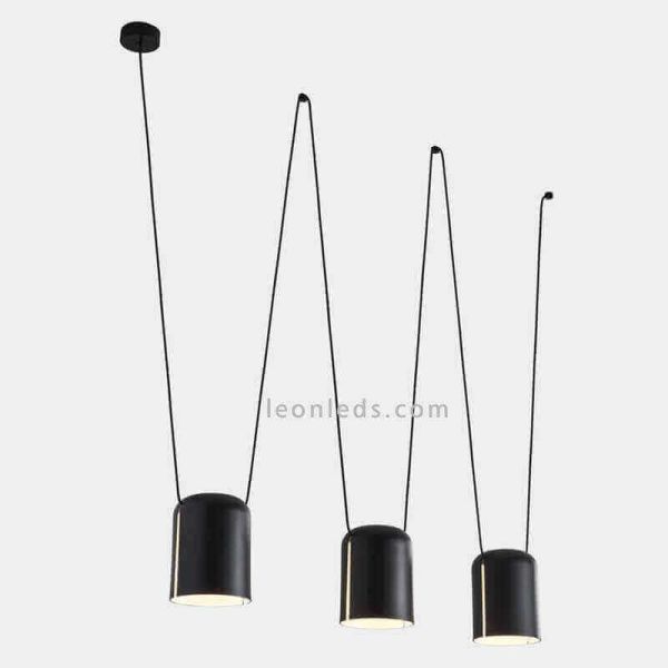 Lampe suspendue cylindrique avec 3...