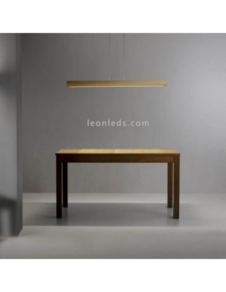 Minimalista Bravo candeeiro suspenso LED regulável 3000k ouro LedsC4