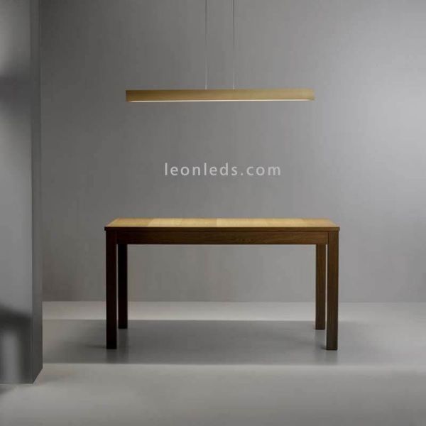 Lámpara colgante LED Bravo minimalista regulable 3000k oro LedsC4