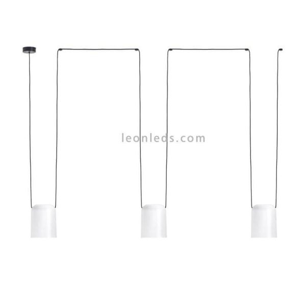 Lampe suspendue cylindrique avec 3...