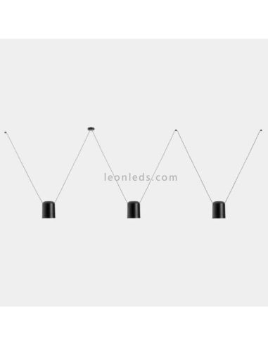 Luminária pendente cilíndrica com 3...