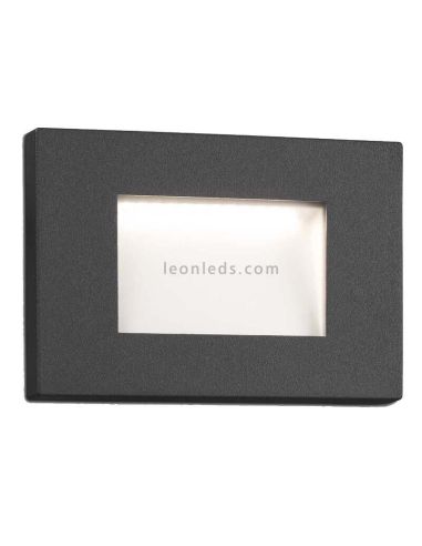 Baliza empotrable LED rectangular serie Spark 1 color gris oscuro marca Faro Barcelona | LeonLeds Iluminacion